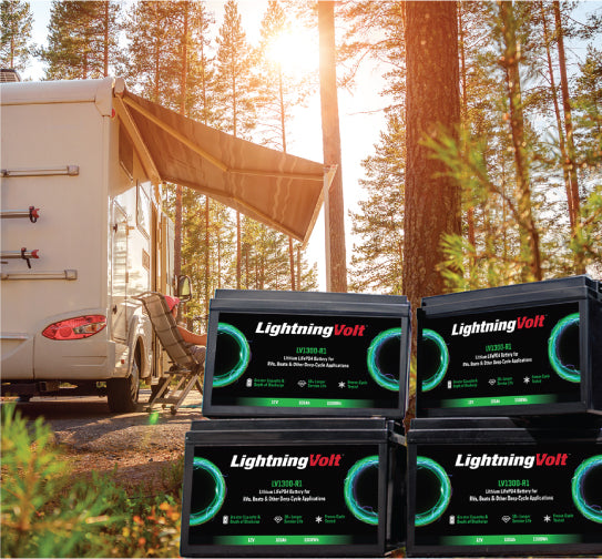 LightiningVolt Lithium Ion 12V RV Battery