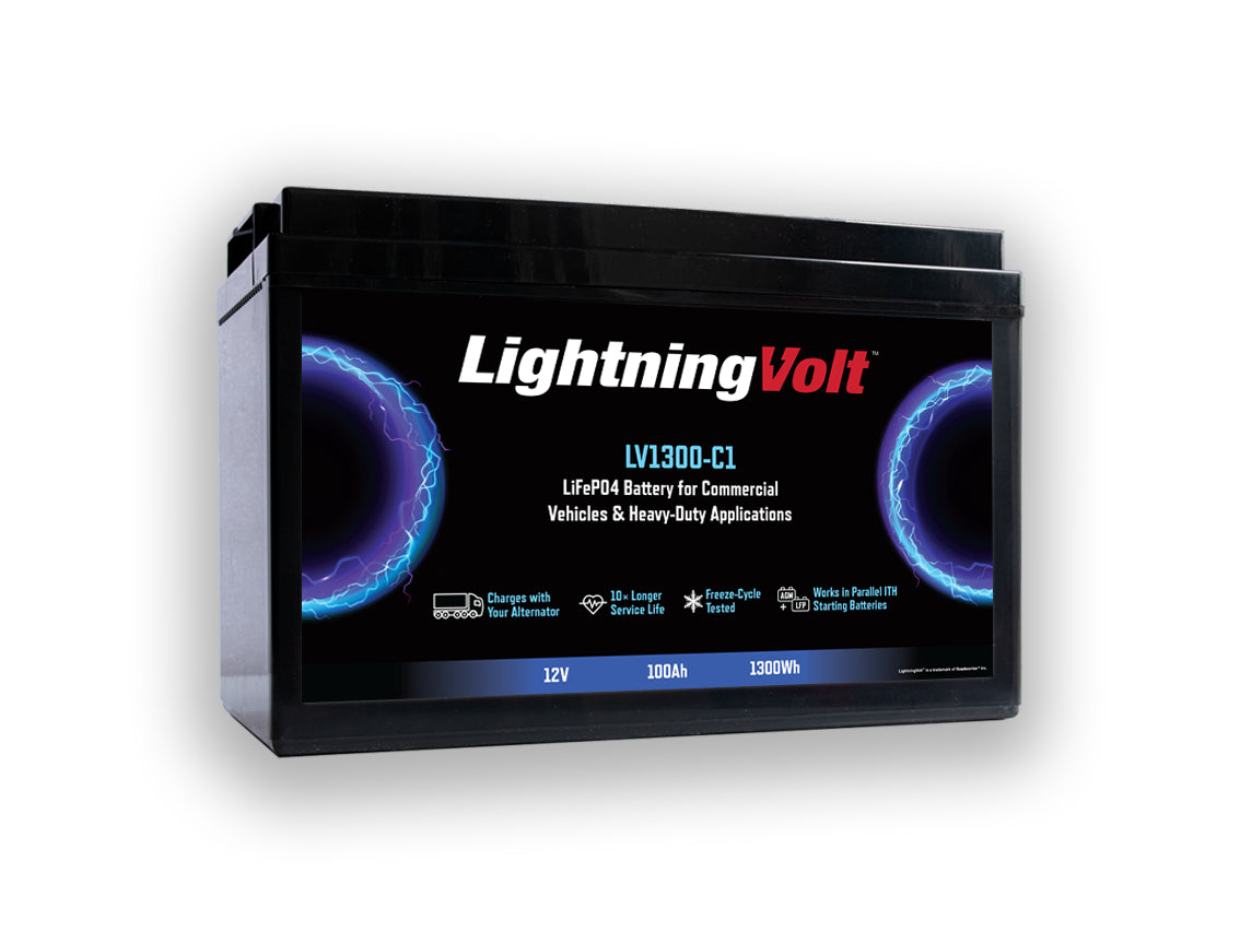 LightiningVolt Lithium Ion 12V Heavy Truck and Commercial Vehicle Battery