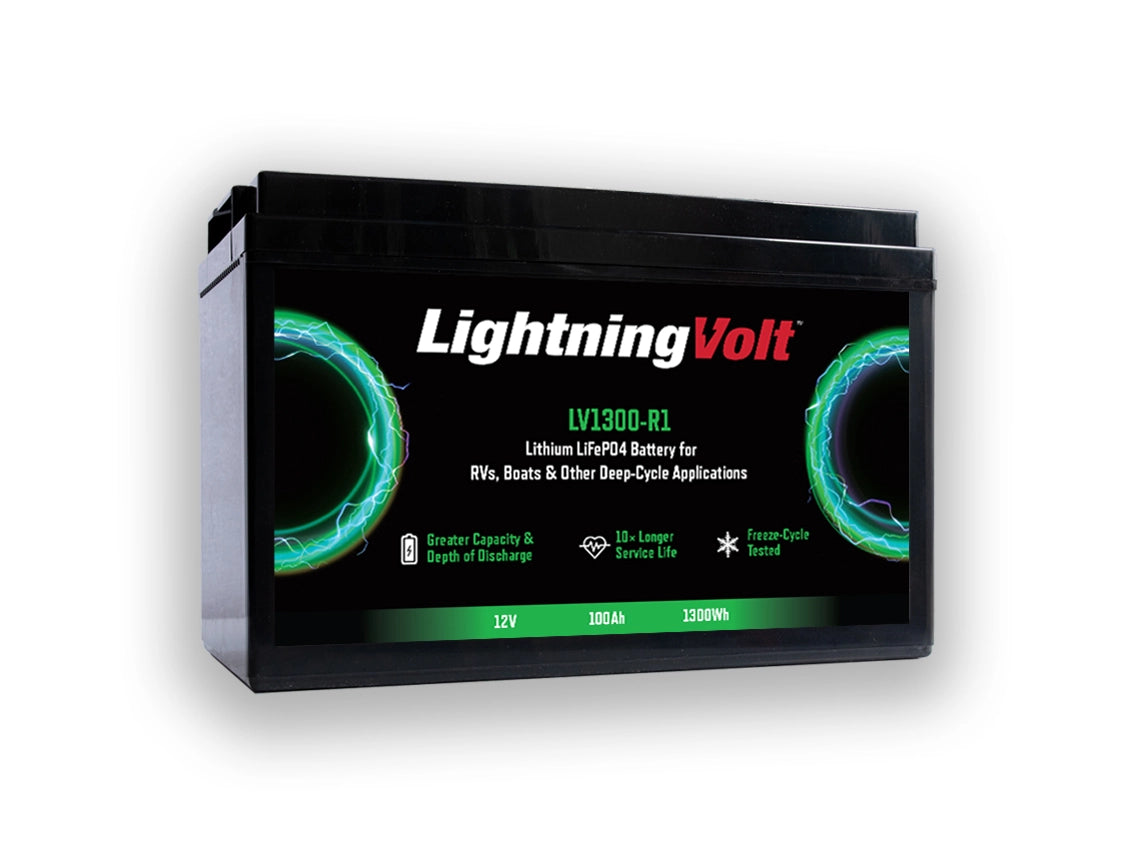 LightiningVolt Lithium Ion 12V Marine Battery